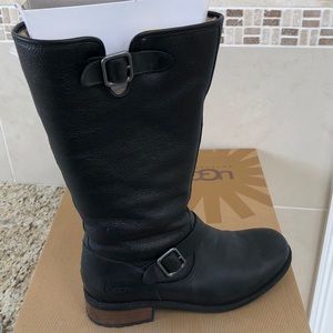 Ugg W Chancery Black boots with fur Size 10